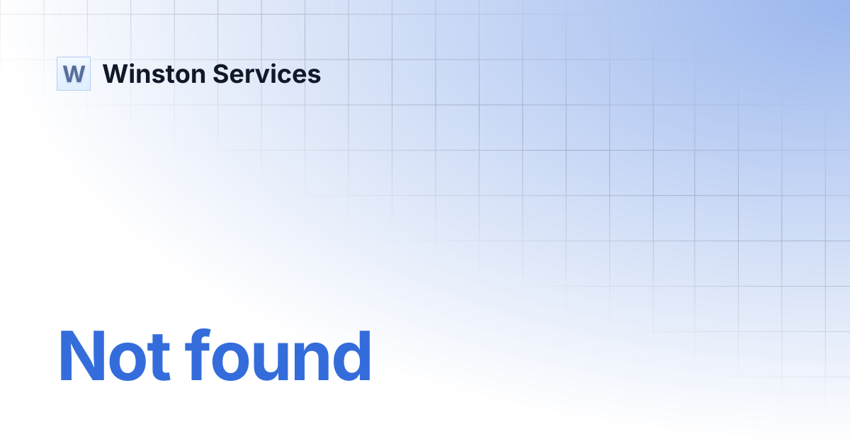 Node Operations | Winston Services